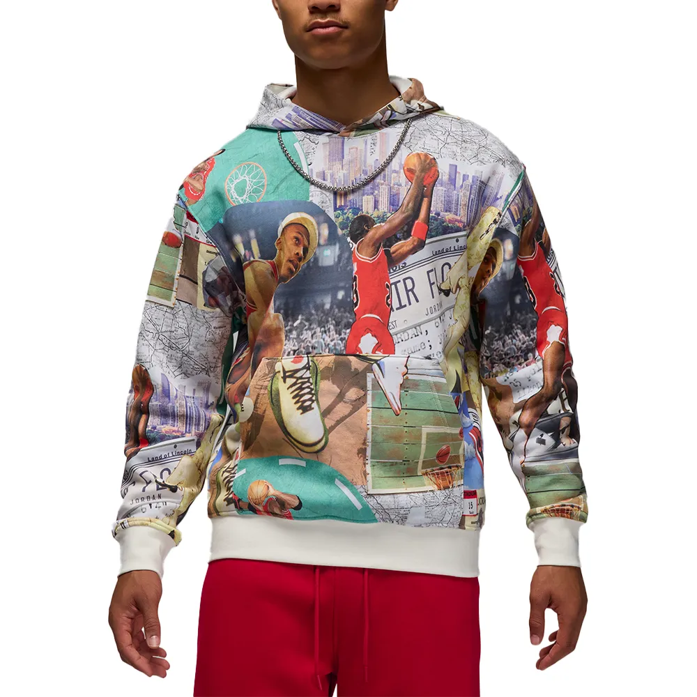 Jordan Brooklyn Fleece Printed Pullover Hoodie 'Sail'