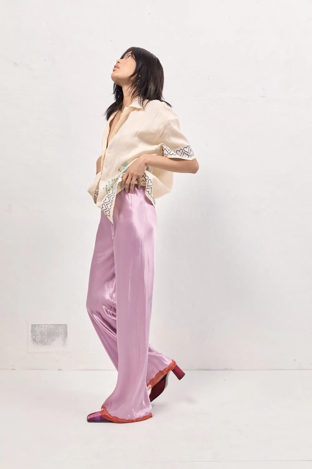 Josefin Satin Pants Lilac