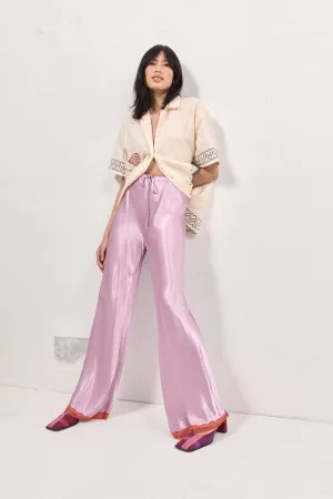 Josefin Satin Pants Lilac