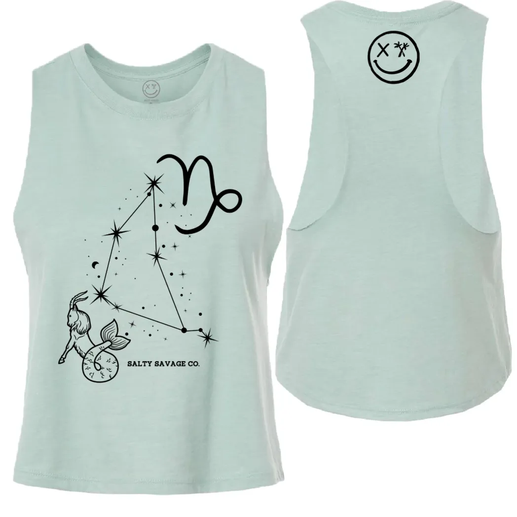 Ladies "Capricorn" Flowy Crop Tank | Zodiac Collection