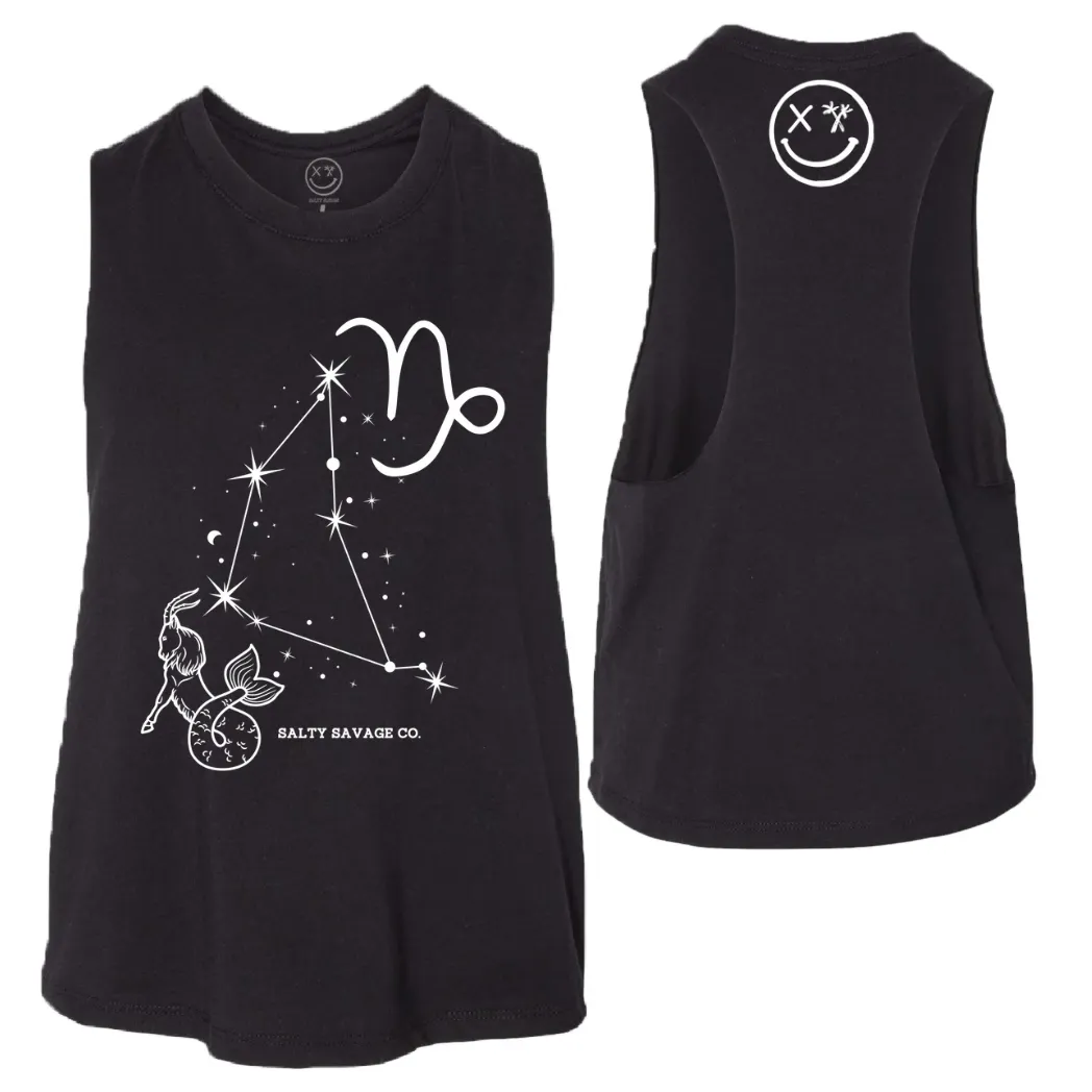 Ladies "Capricorn" Flowy Crop Tank | Zodiac Collection