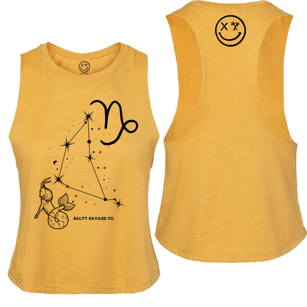 Ladies "Capricorn" Flowy Crop Tank | Zodiac Collection