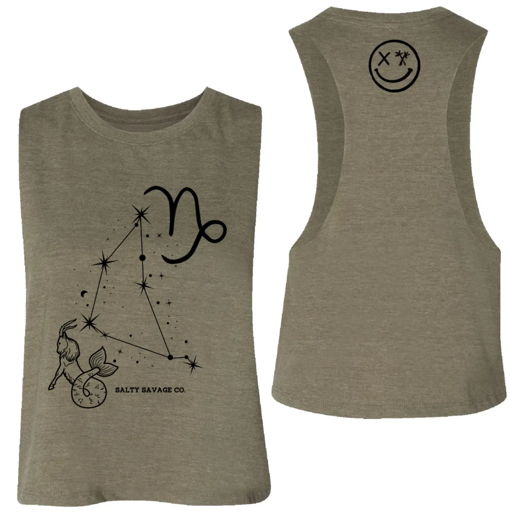 Ladies "Capricorn" Flowy Crop Tank | Zodiac Collection