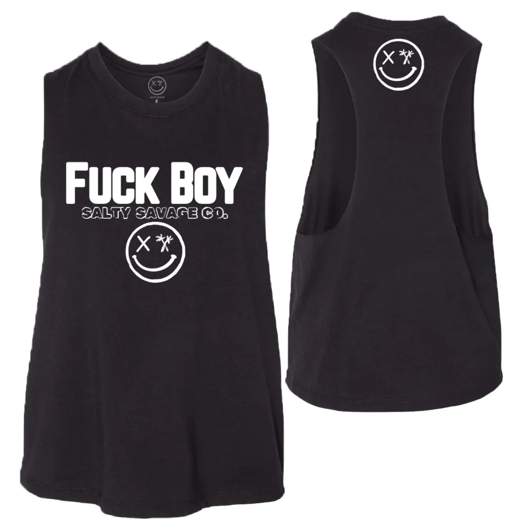 Ladies "FUCK BOY" Flowy Crop Tank