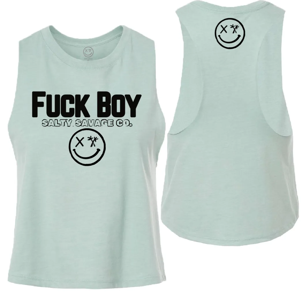 Ladies "FUCK BOY" Flowy Crop Tank