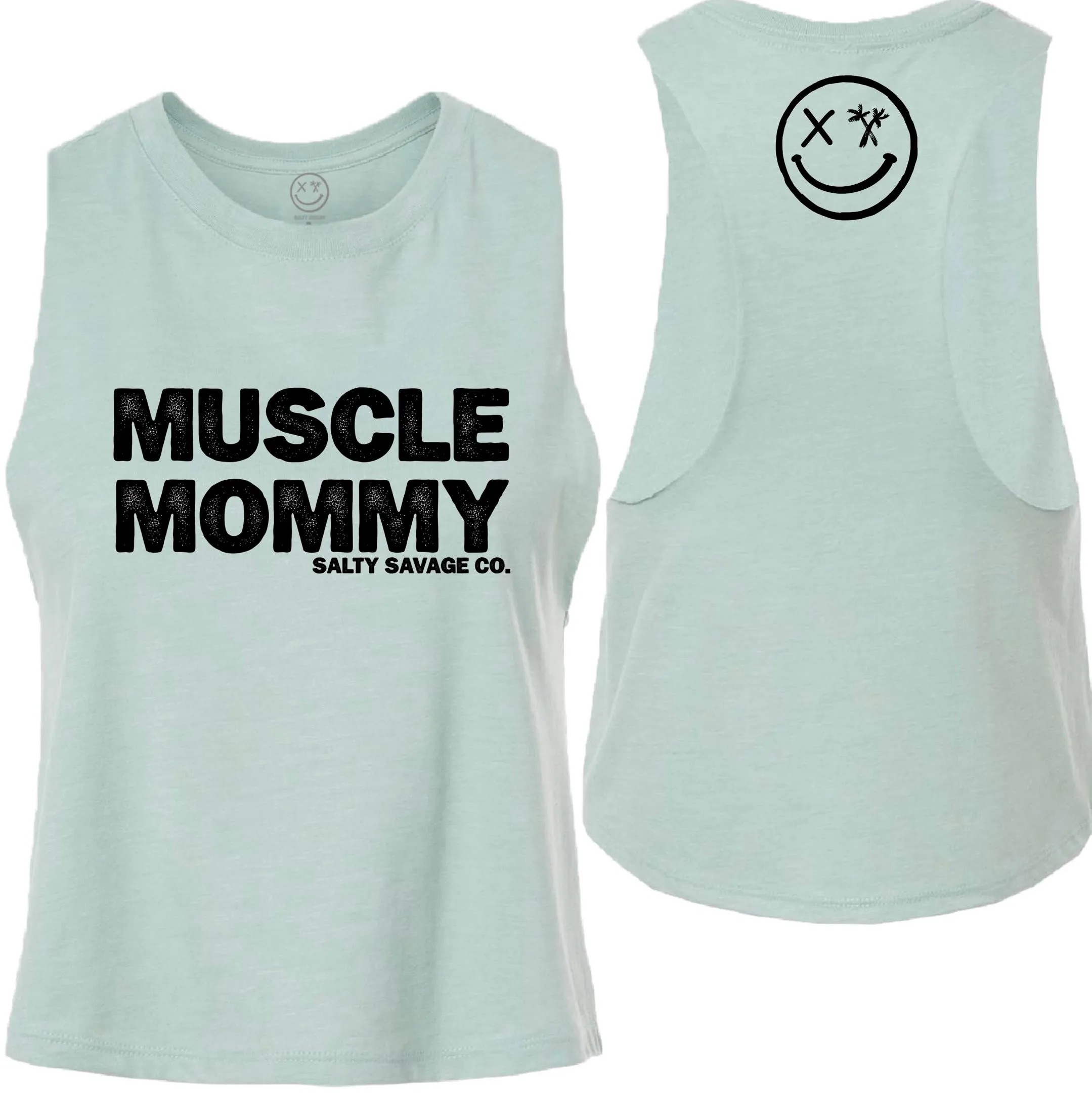 Ladies "Muscle Mommy" Flowy Crop Tank