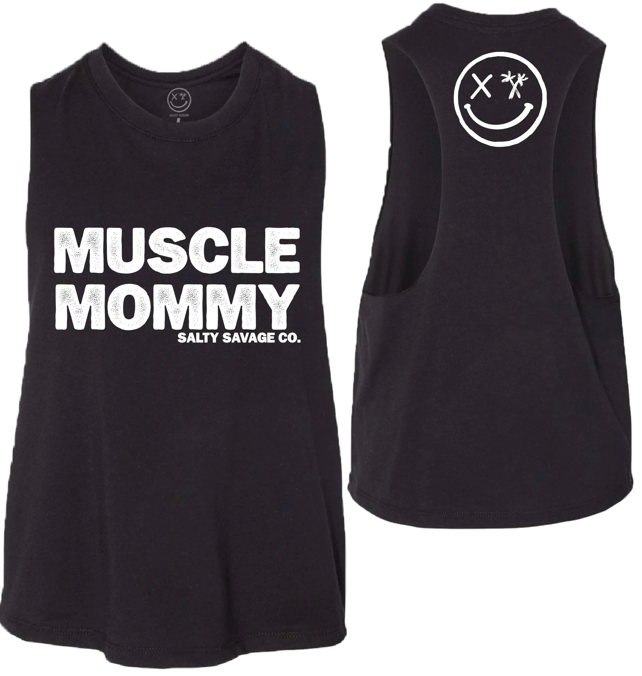 Ladies "Muscle Mommy" Flowy Crop Tank