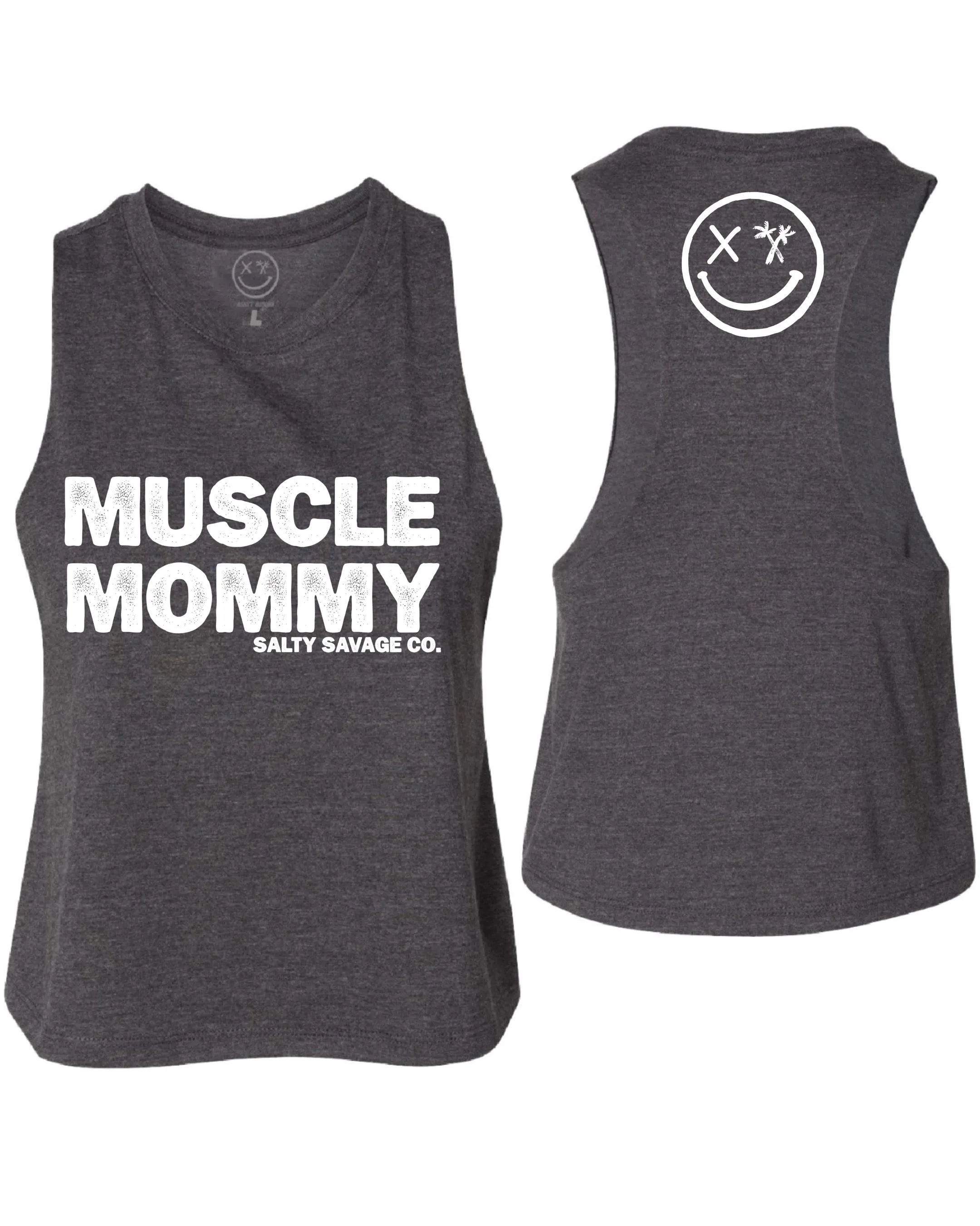 Ladies "Muscle Mommy" Flowy Crop Tank