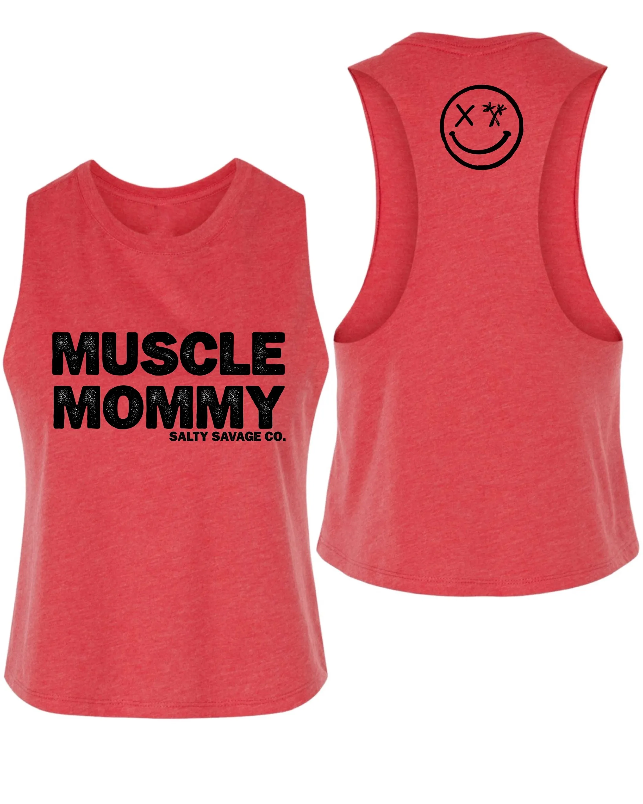 Ladies "Muscle Mommy" Flowy Crop Tank