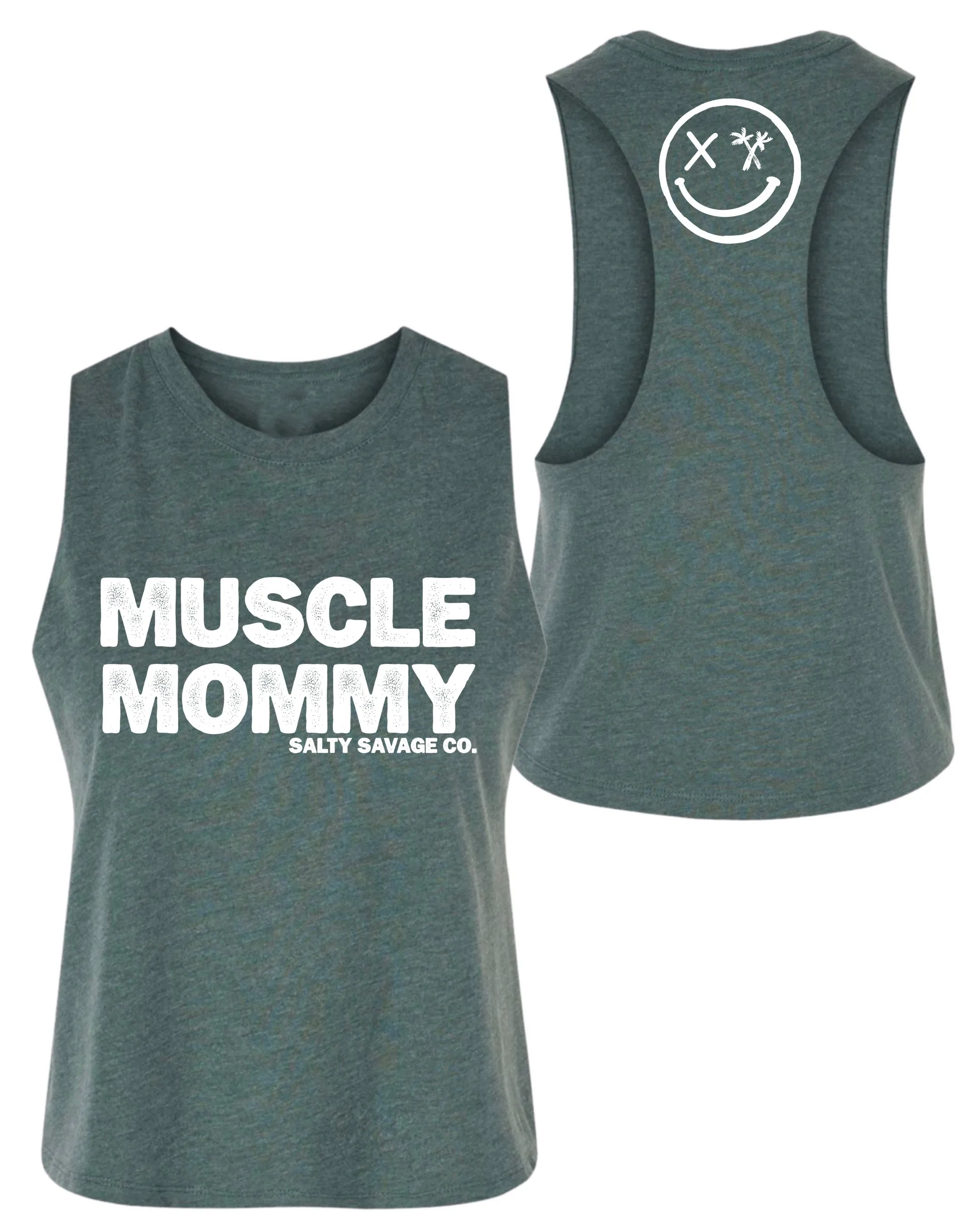 Ladies "Muscle Mommy" Flowy Crop Tank