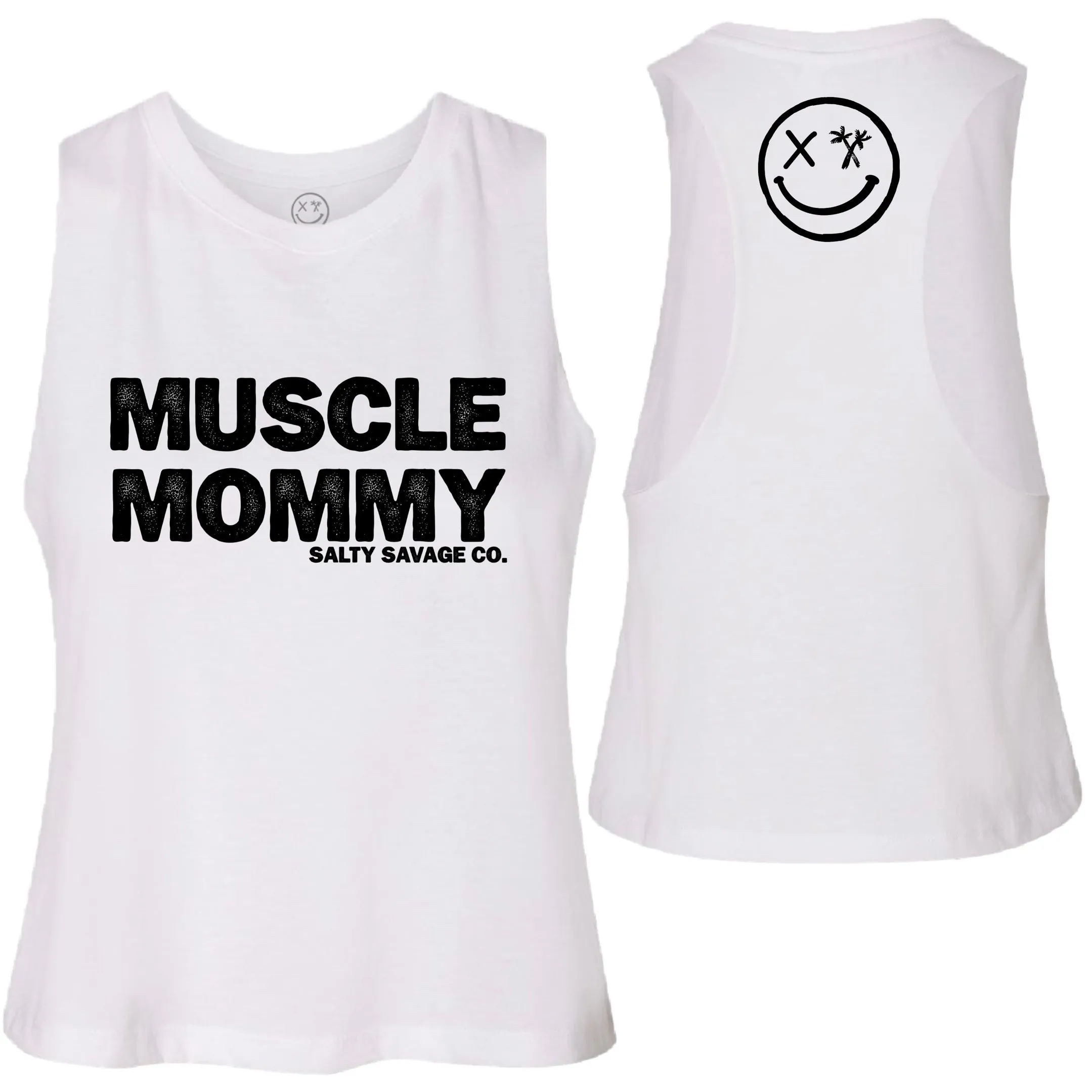 Ladies "Muscle Mommy" Flowy Crop Tank