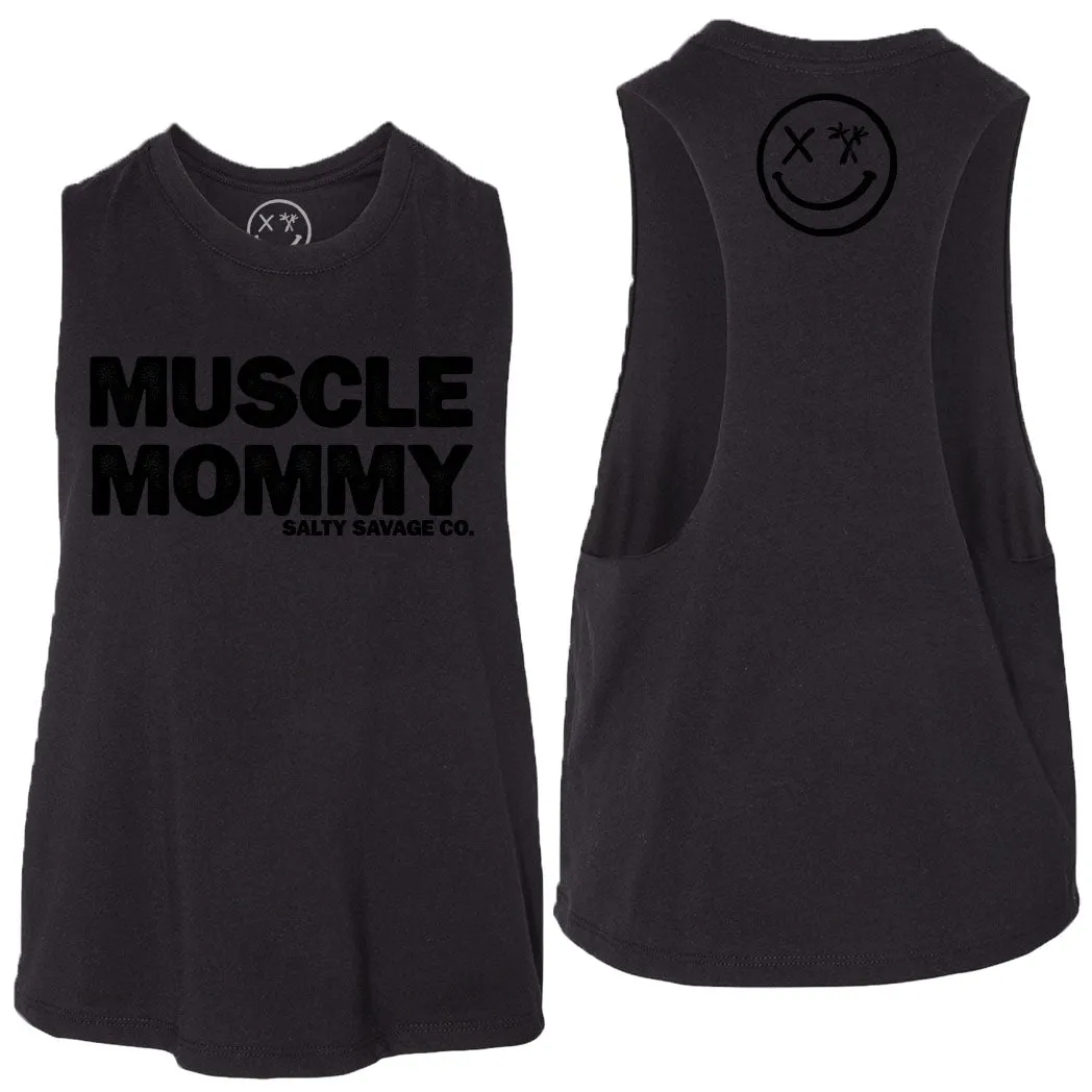 Ladies "Muscle Mommy" Flowy Crop Tank