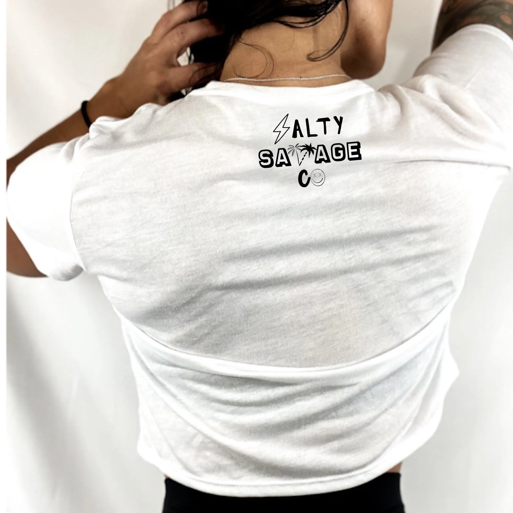 Ladies "OG Smile" Flowy Crop Tee