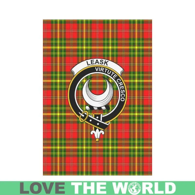 Leask Tartan Flag Clan Badge K7