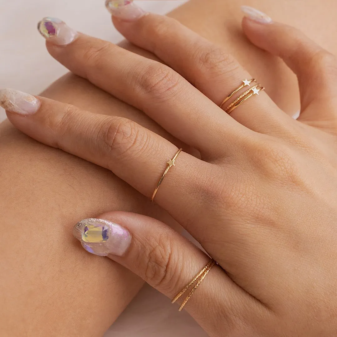 Little Golden Star Ring