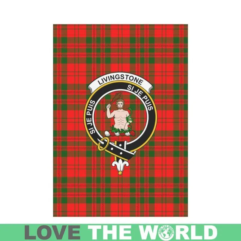 Livingstone Tartan Flag Clan Badge K7