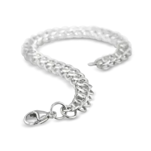 Lockdown V Silver Small Persian Bracelet