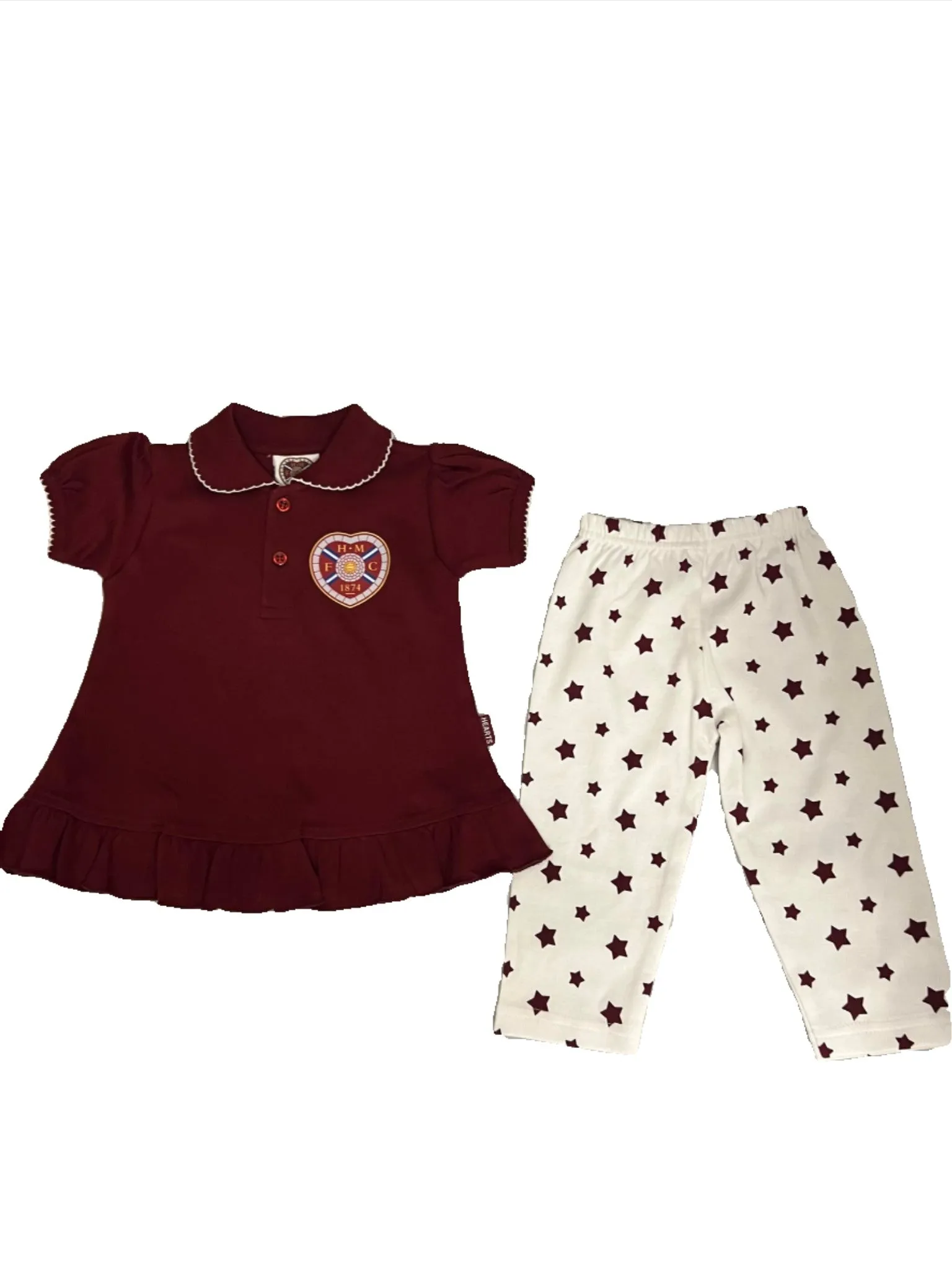 Maroon Star Dress and Leggings Set