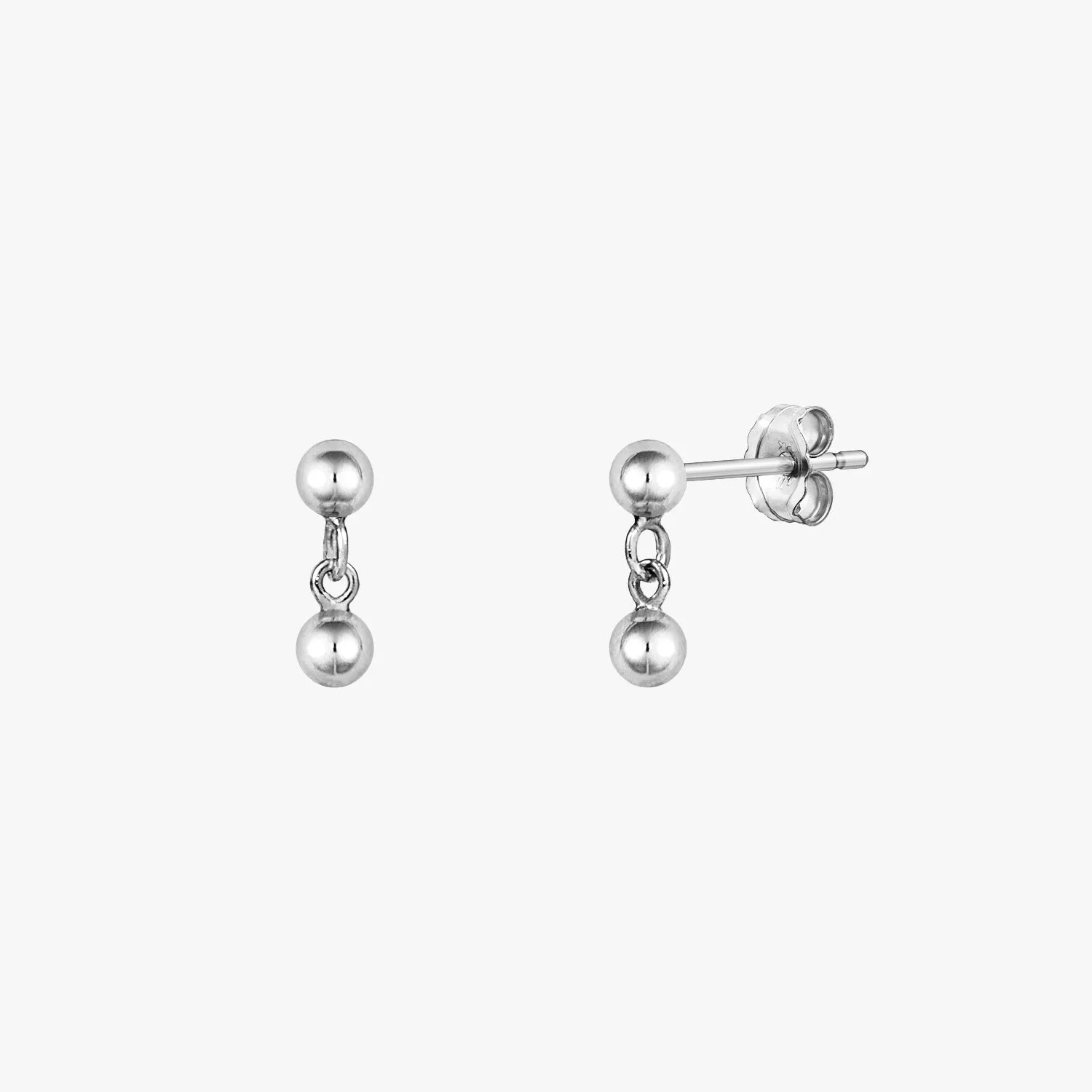 Mini Double Ball Stud Earrings