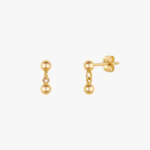 Mini Double Ball Stud Earrings