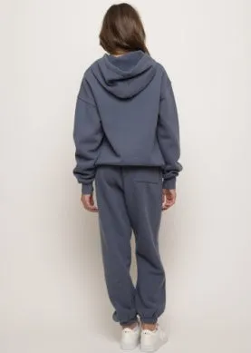 Ombre Blue Cotton Fleece Oversized Hoodie