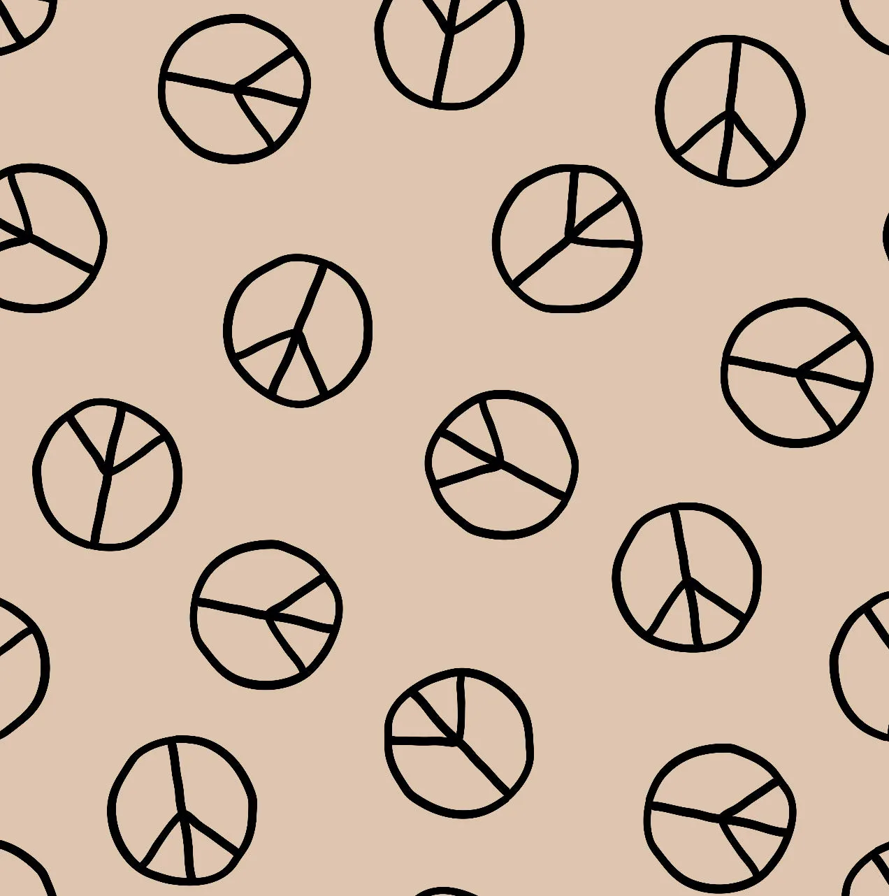 Organic Swaddle Blanket Peace Signs