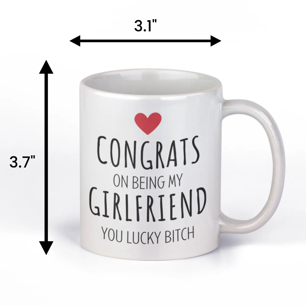 Personalized Coffee Mug - Congrats Girlfriend - 325ml