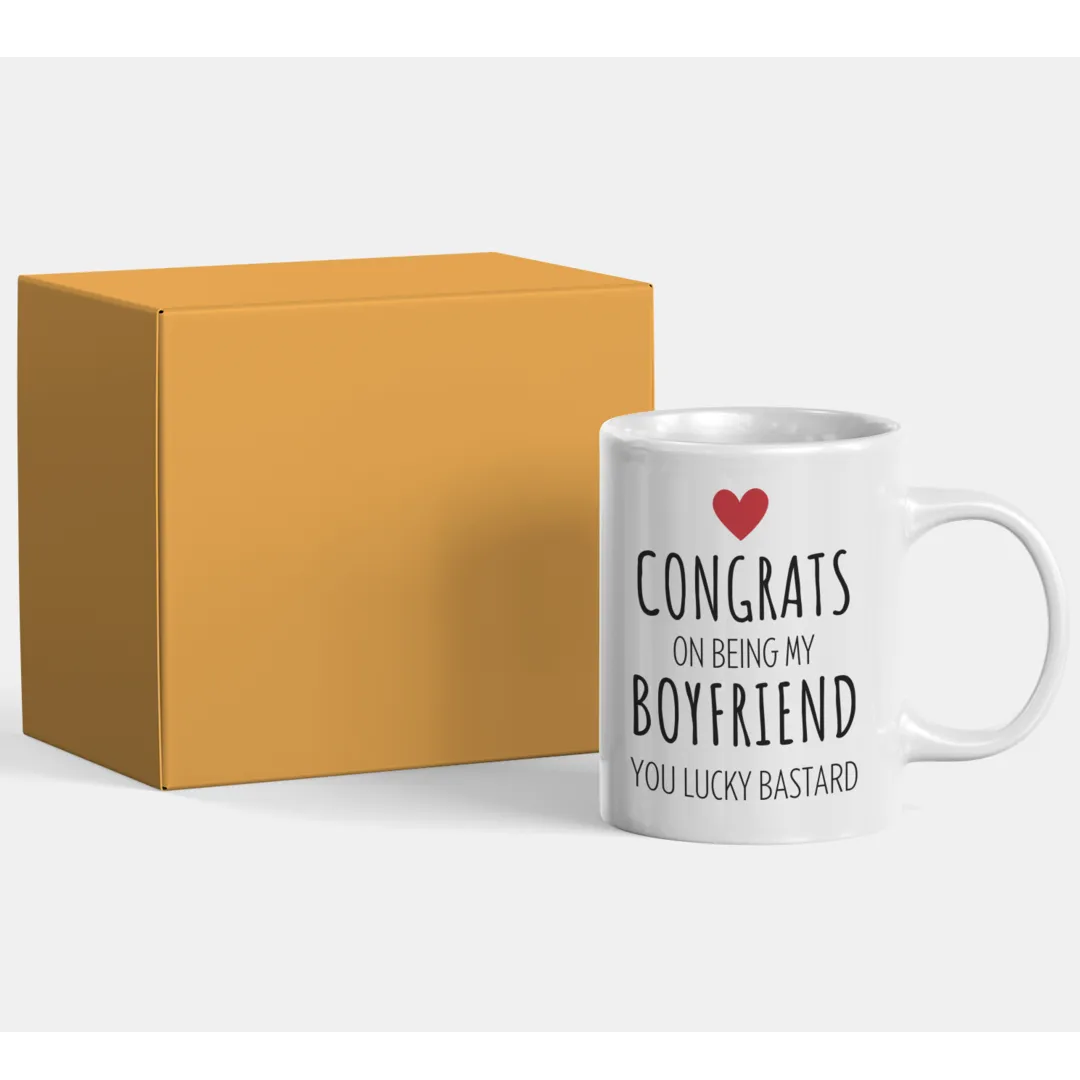 Personalized Coffee Mug - Congrats Girlfriend - 325ml