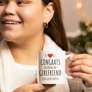 Personalized Coffee Mug - Congrats Girlfriend - 325ml