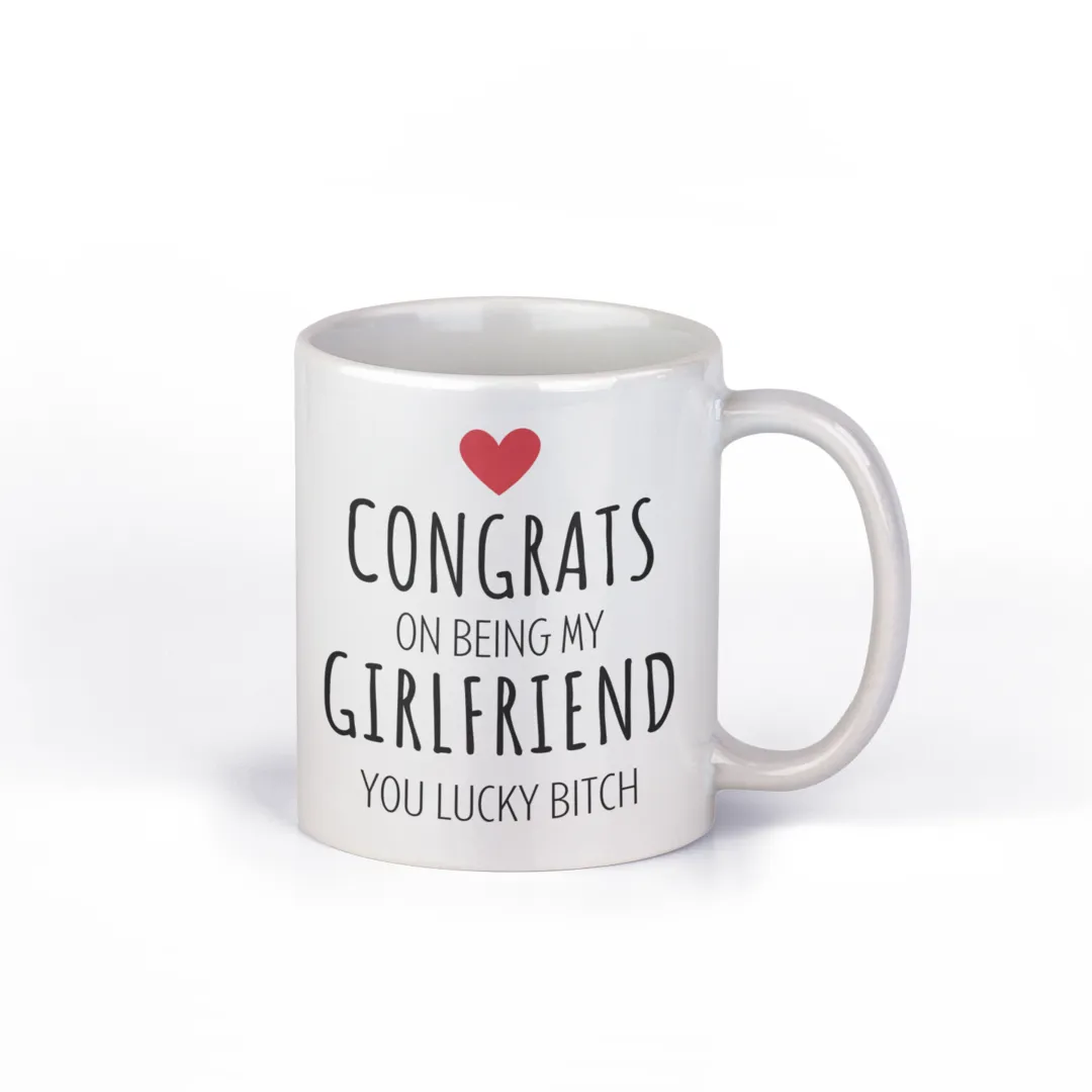 Personalized Coffee Mug - Congrats Girlfriend - 325ml