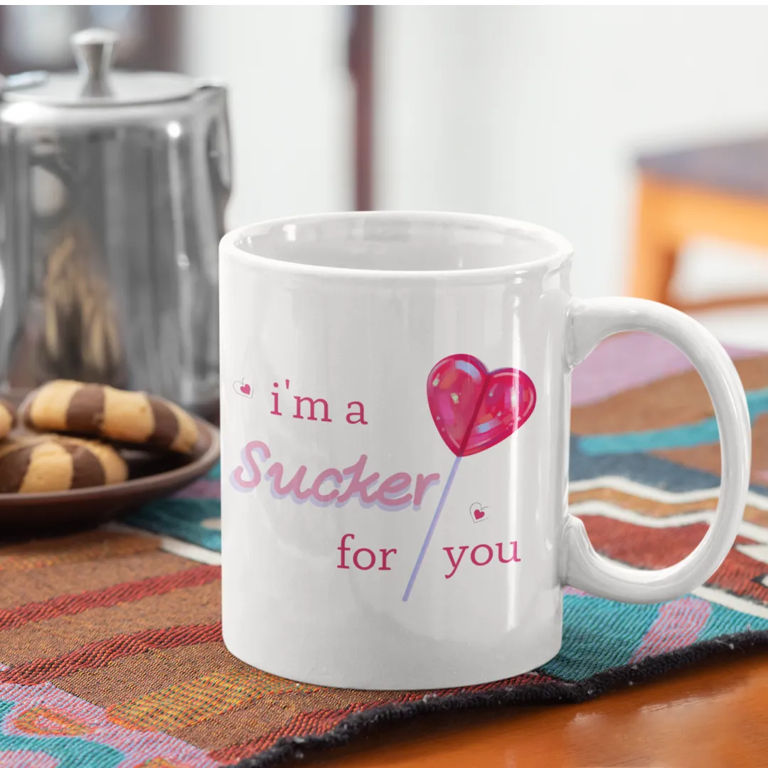 Personalized Coffee Mug - Sucker for You - 325ml