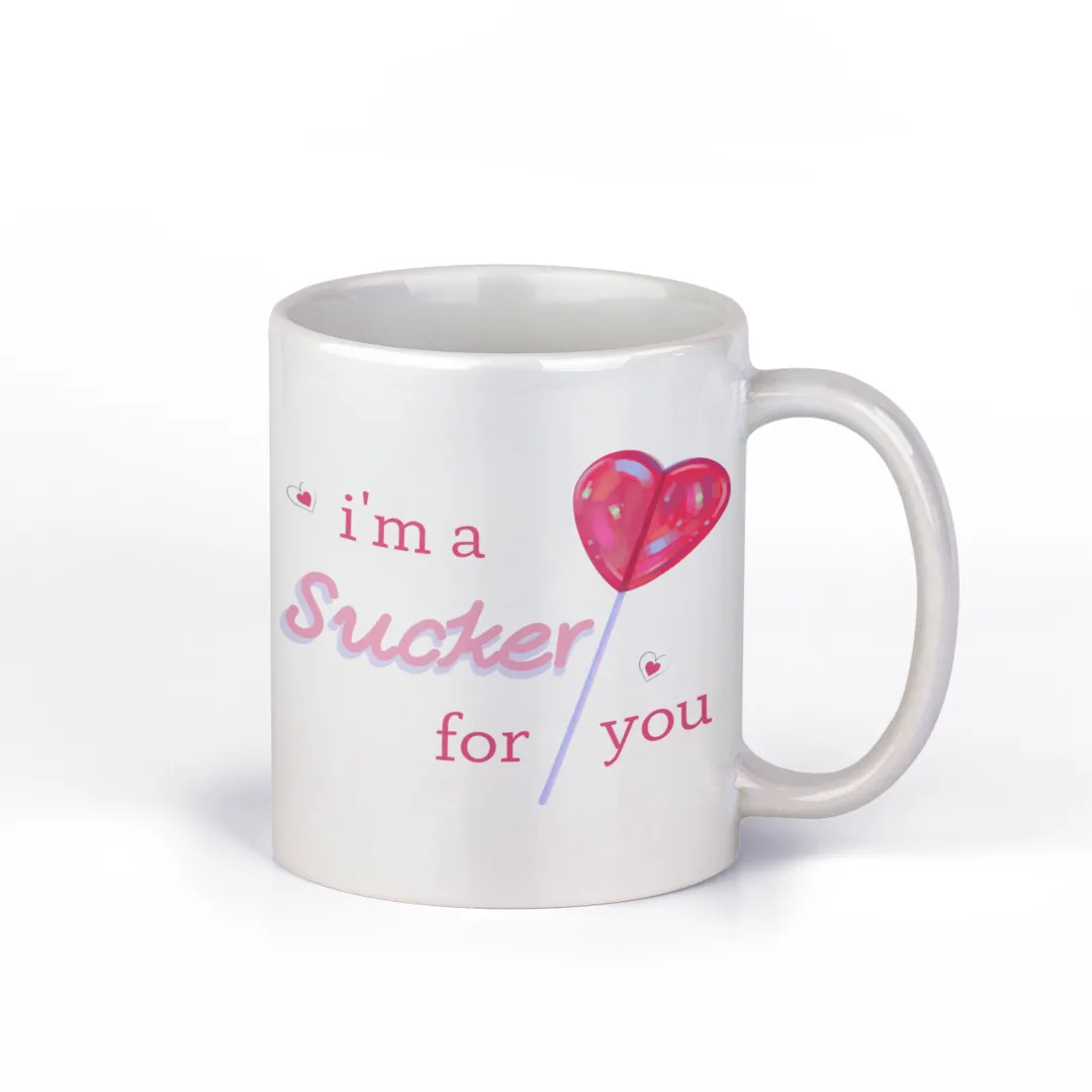 Personalized Coffee Mug - Sucker for You - 325ml