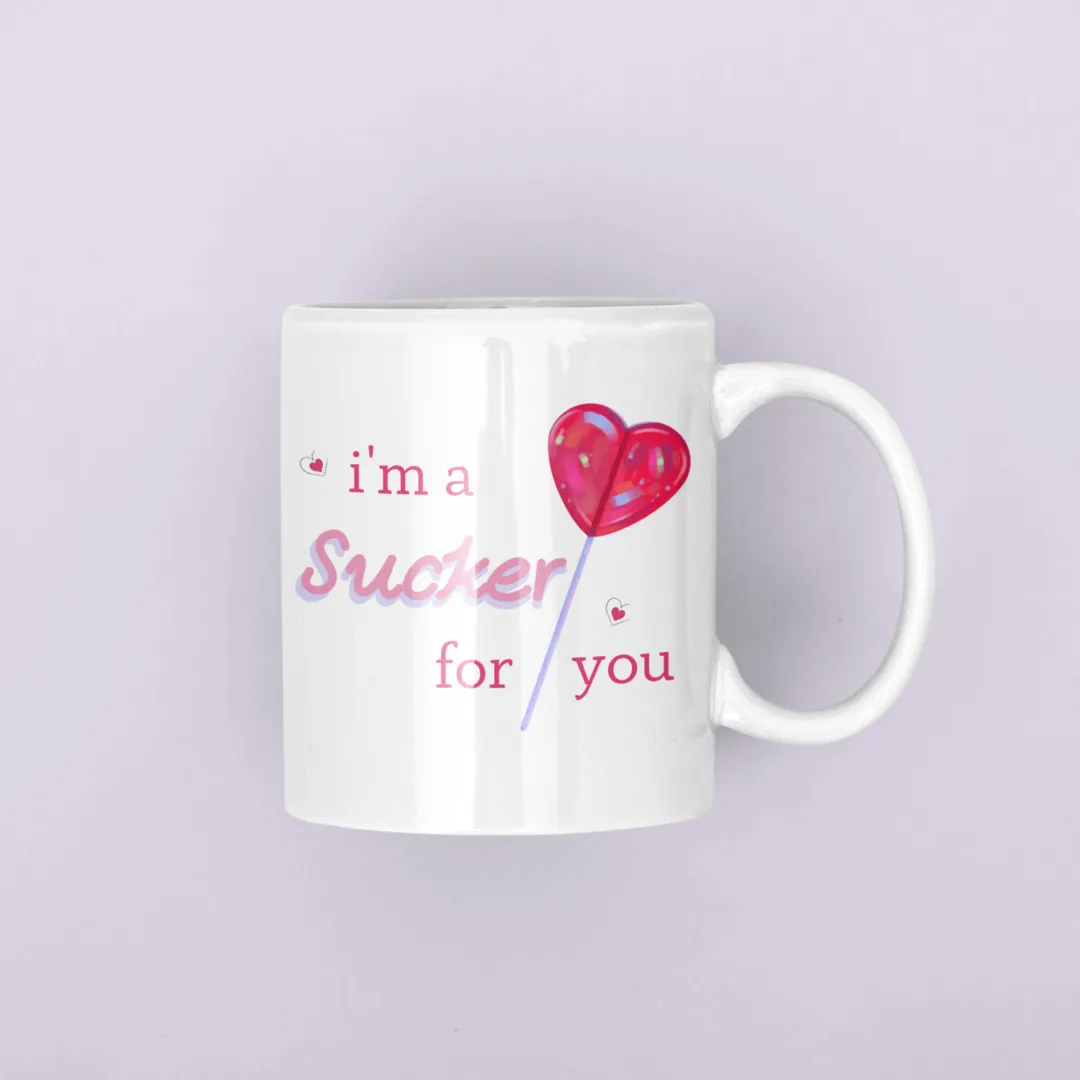 Personalized Coffee Mug - Sucker for You - 325ml