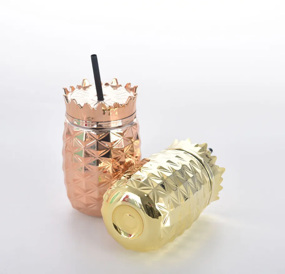 Pineapple Vaccum Sipper Tumbler with Straw