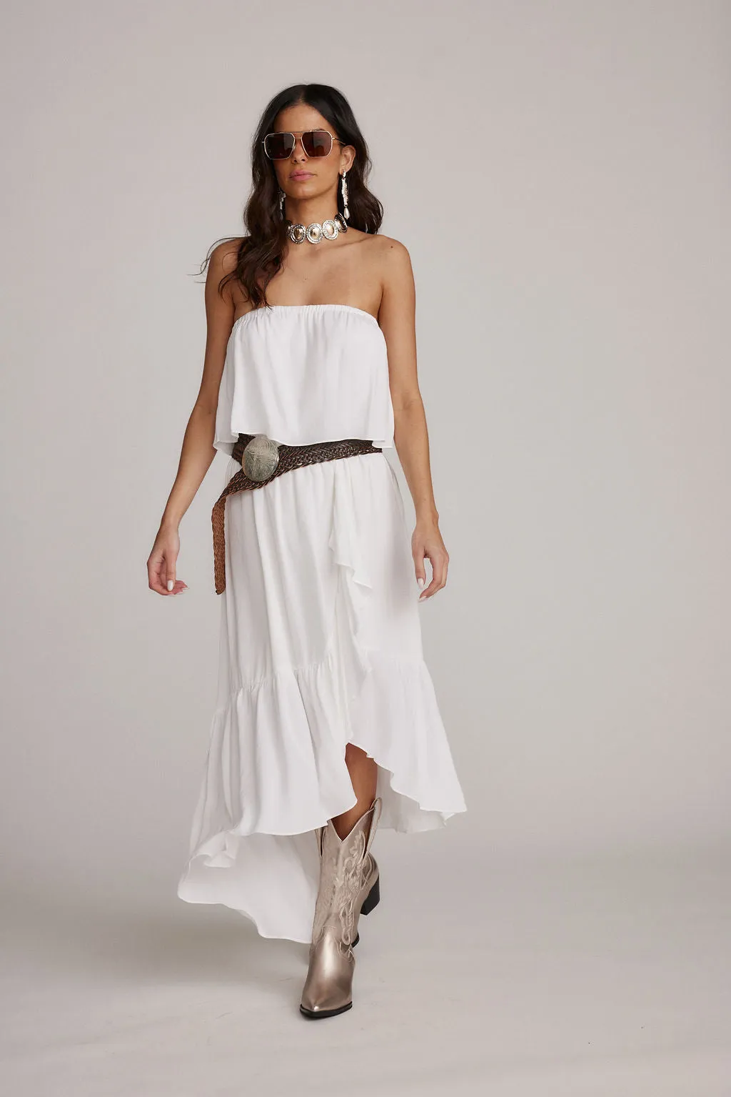 Rosie White Strapless Dress