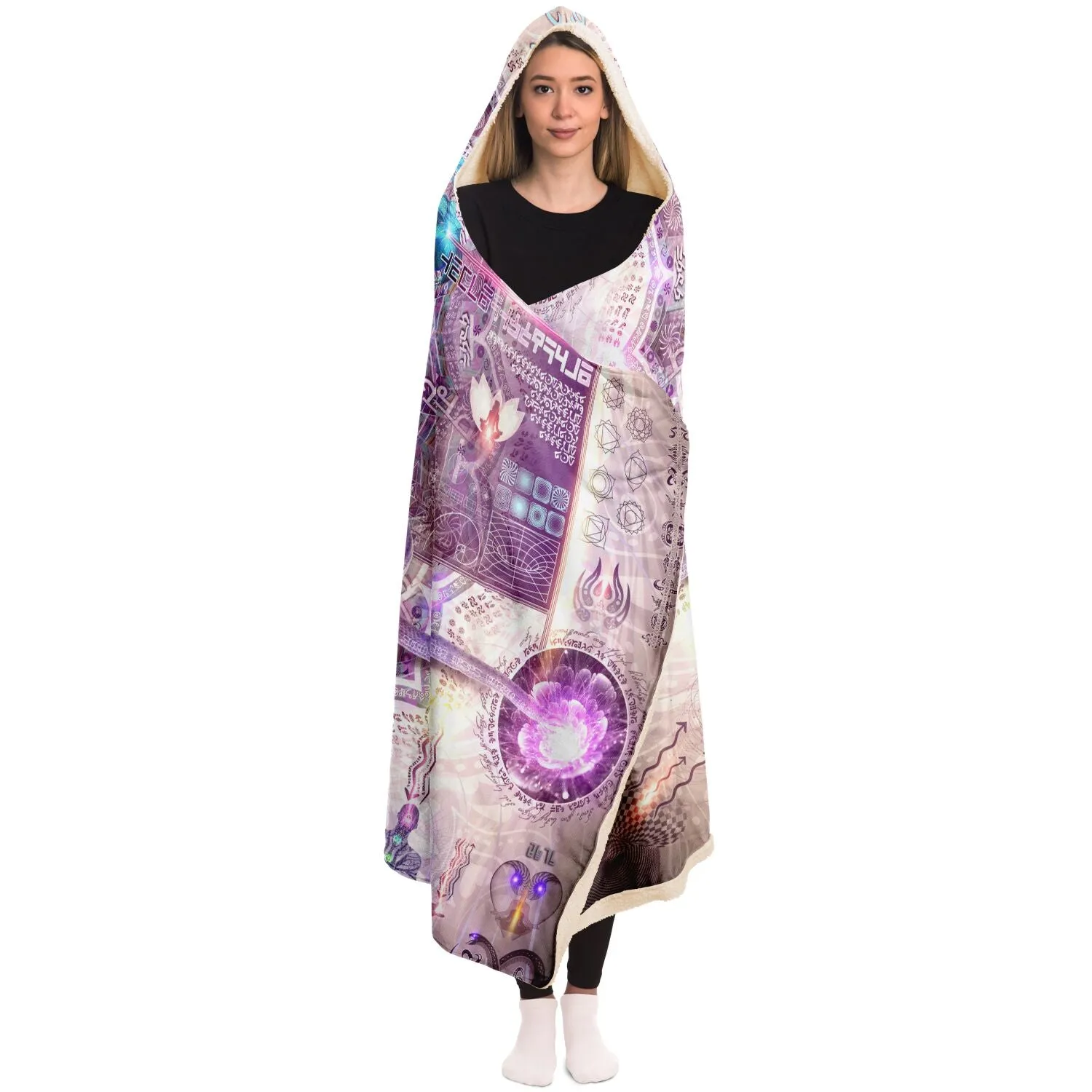 Sahasrara | Crown Chakra Hooded Blanket Sherpa