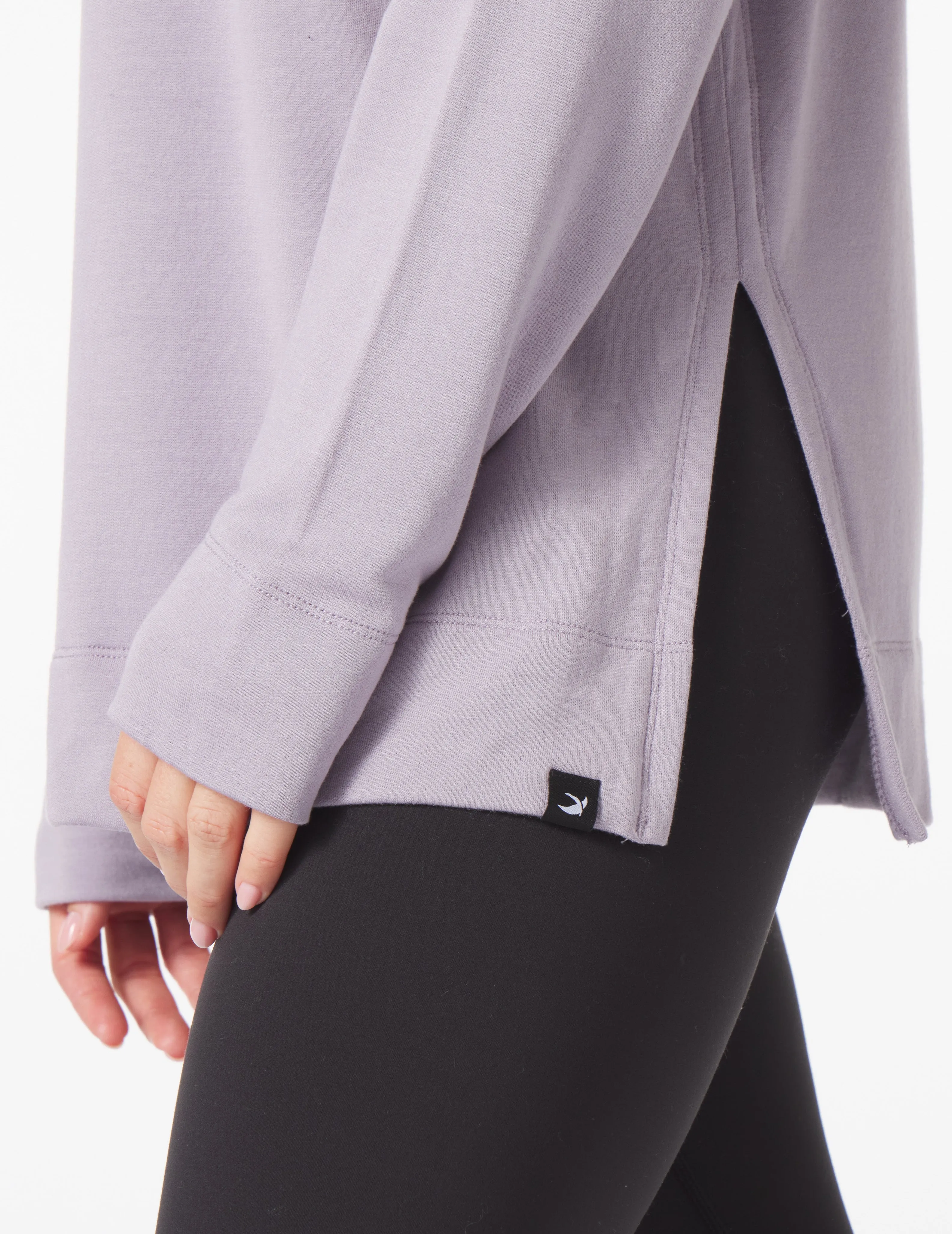 Scarf Neck Tunic: Dusty Lavender