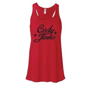 Script Ladies Red Tank