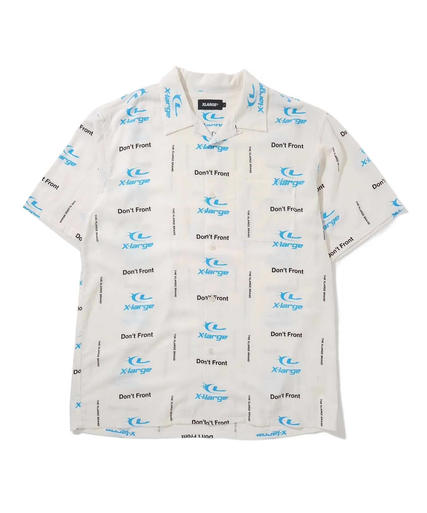 S/S LASER ALLOVER PRINTED RAYON SHIRT