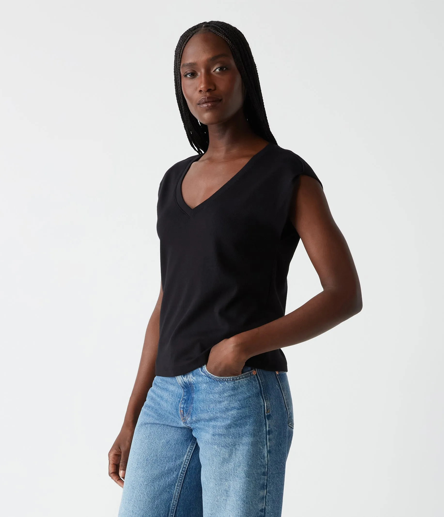 Tati Power Shoulder Top