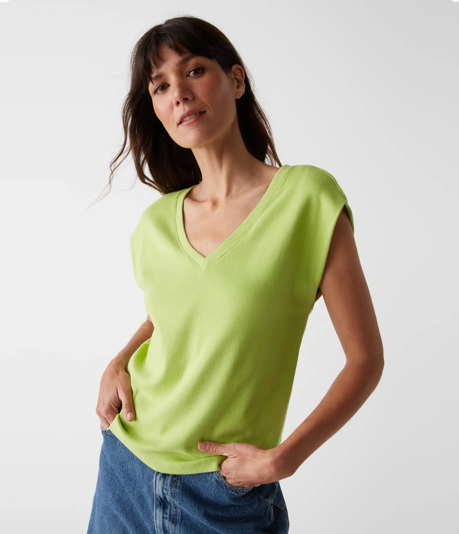 Tati Power Shoulder Top