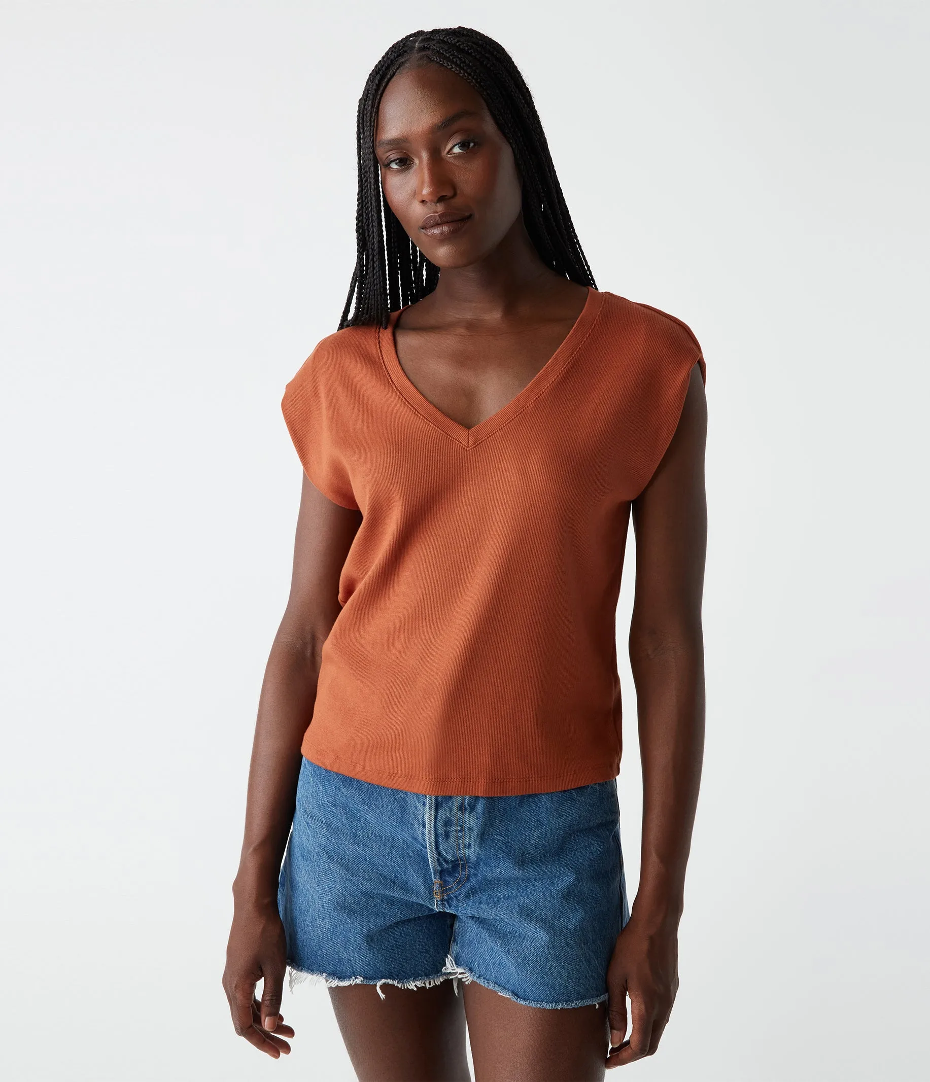 Tati Power Shoulder Top