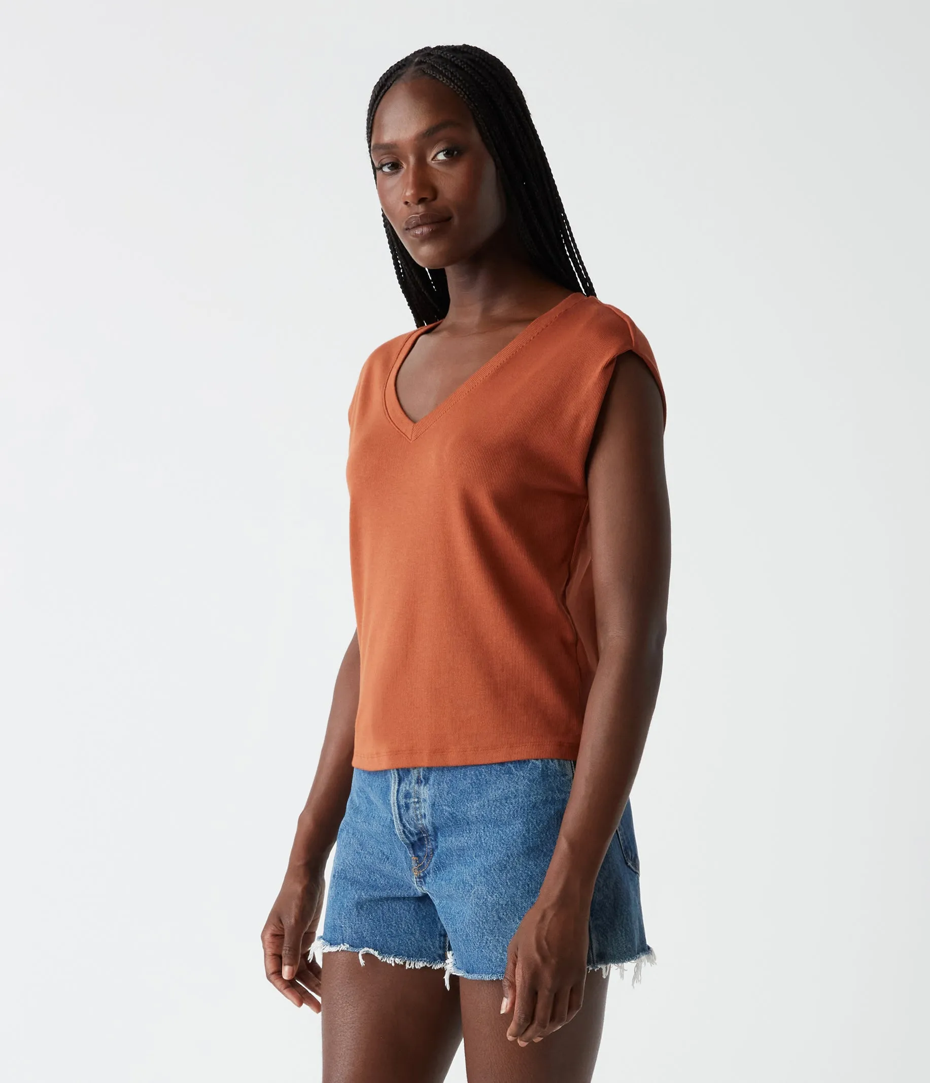 Tati Power Shoulder Top