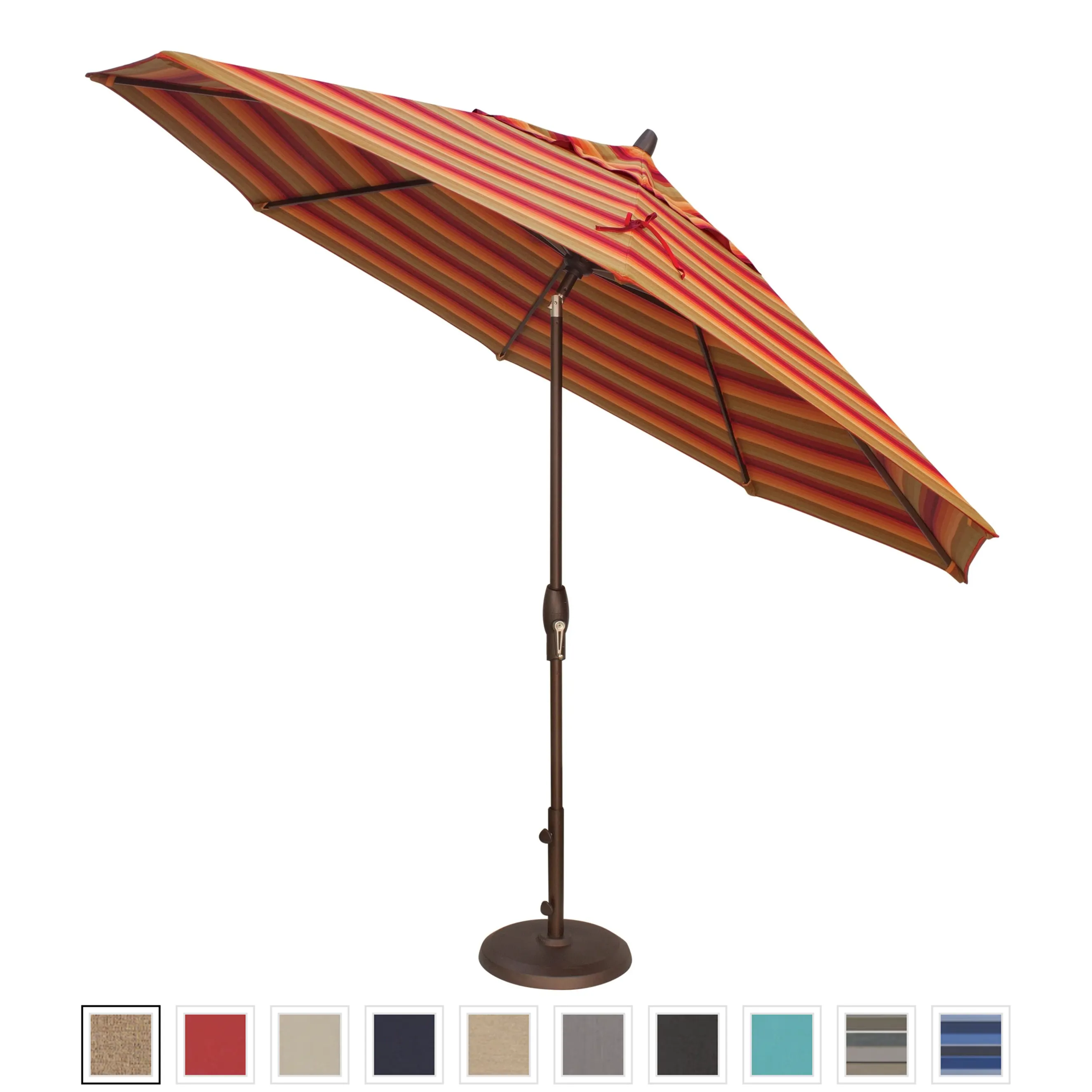 Treasure Garden ® 11 ft Octagonal Outdoor Patio Umbrella (High-Performance Auto-Tilt)