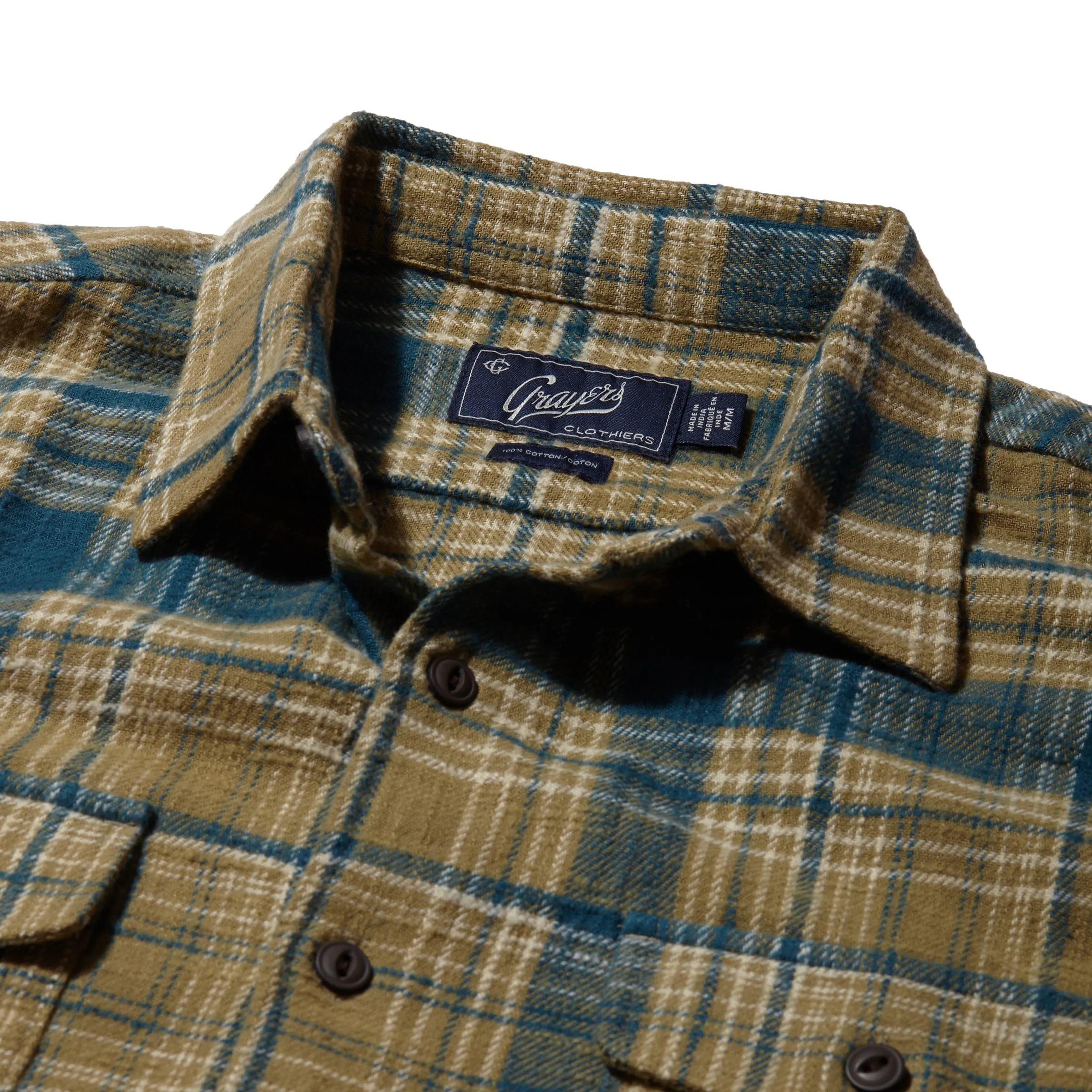 Vintage Slub Twill Shirt - Olive Pine