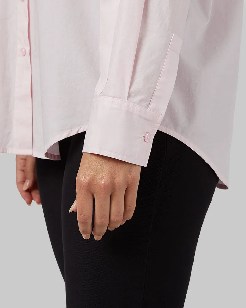 WOMEN'S OVERSIZED COTTON LONG SLEEVE BUTTON-UP