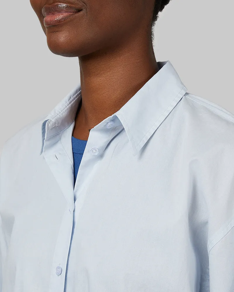 WOMEN'S OVERSIZED COTTON LONG SLEEVE BUTTON-UP