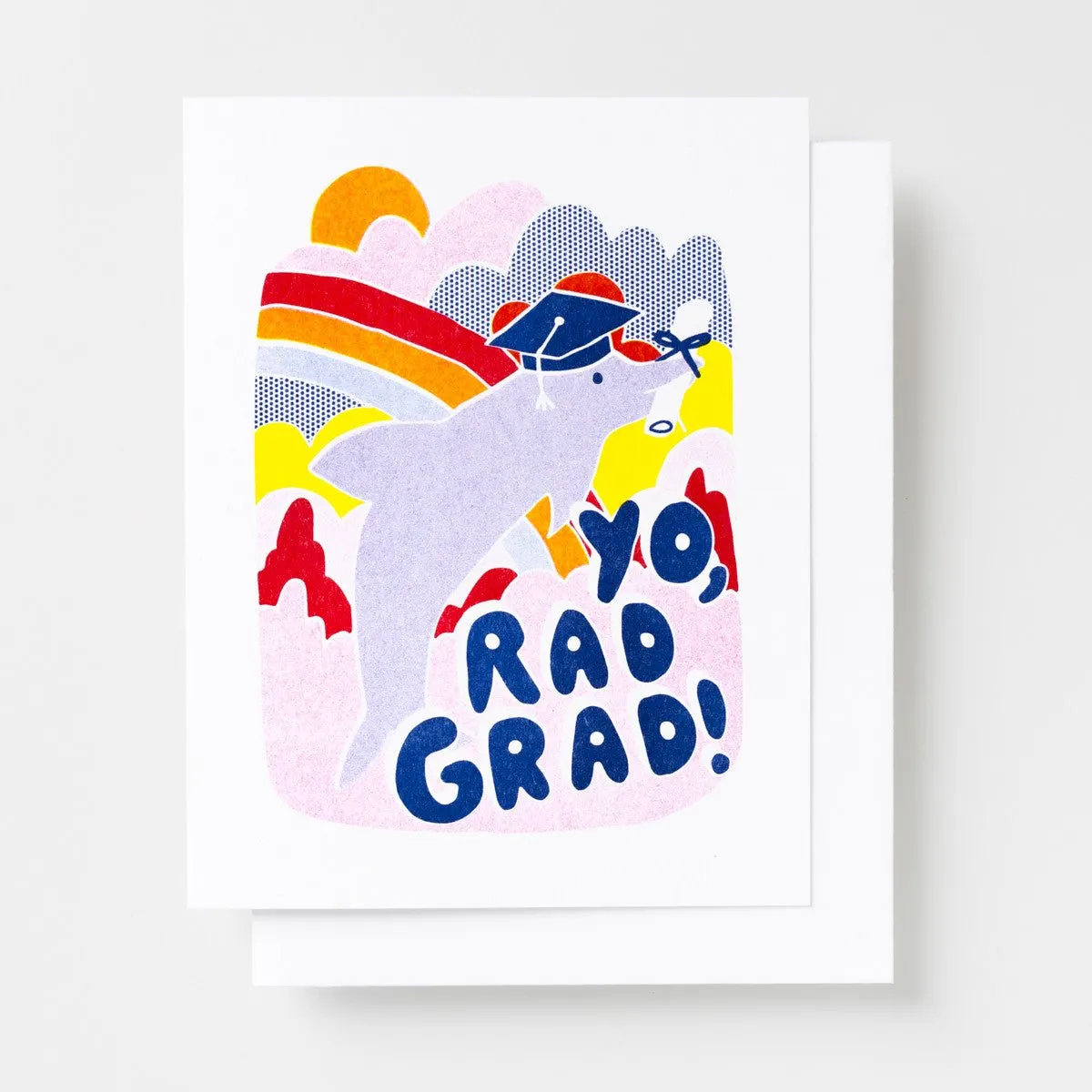 Yo Rad Grad - Risograph Card